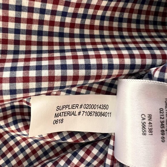 Ralph Lauren Mens XL Red Shirt Blue White Check Button Down Long Sleeve Cotton - Picture 7 of 13